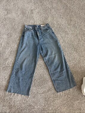 rag & bone Wide-Leg Vintage Wash Jeans in Blue